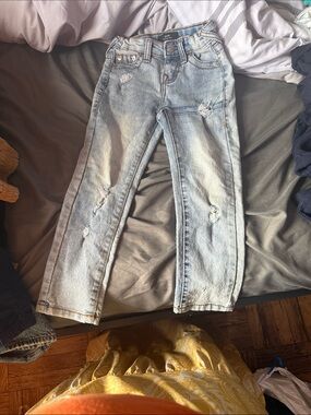Light Wash Distressed Boys Jeans